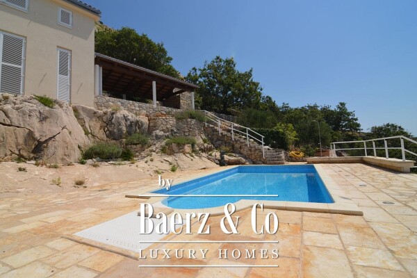 photo 2 Krk, Stara Baška, exclusive villa embedded in a rock NKP 450 m2, panoramic sea view