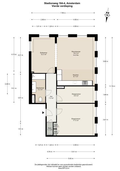 Floor Plan 1 - Stadionweg 164 4